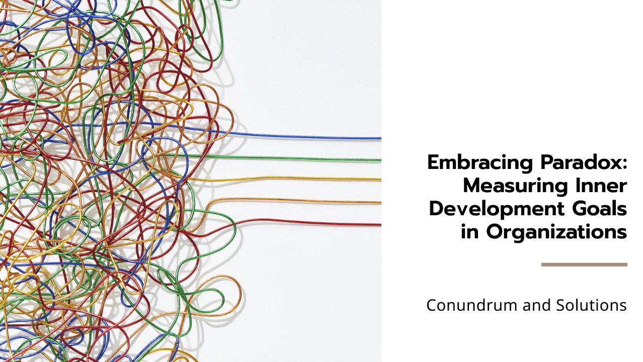 Embracing Paradox: Measuring Inner Development Goals in Organizations