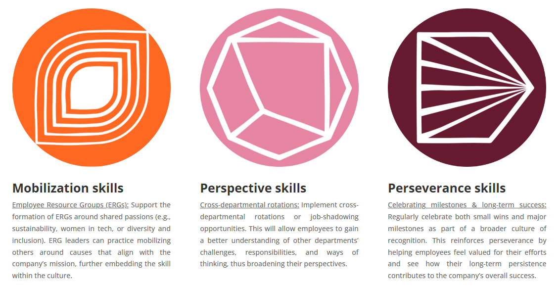 Mobilization skills, Perspective skills, Perseverance skills